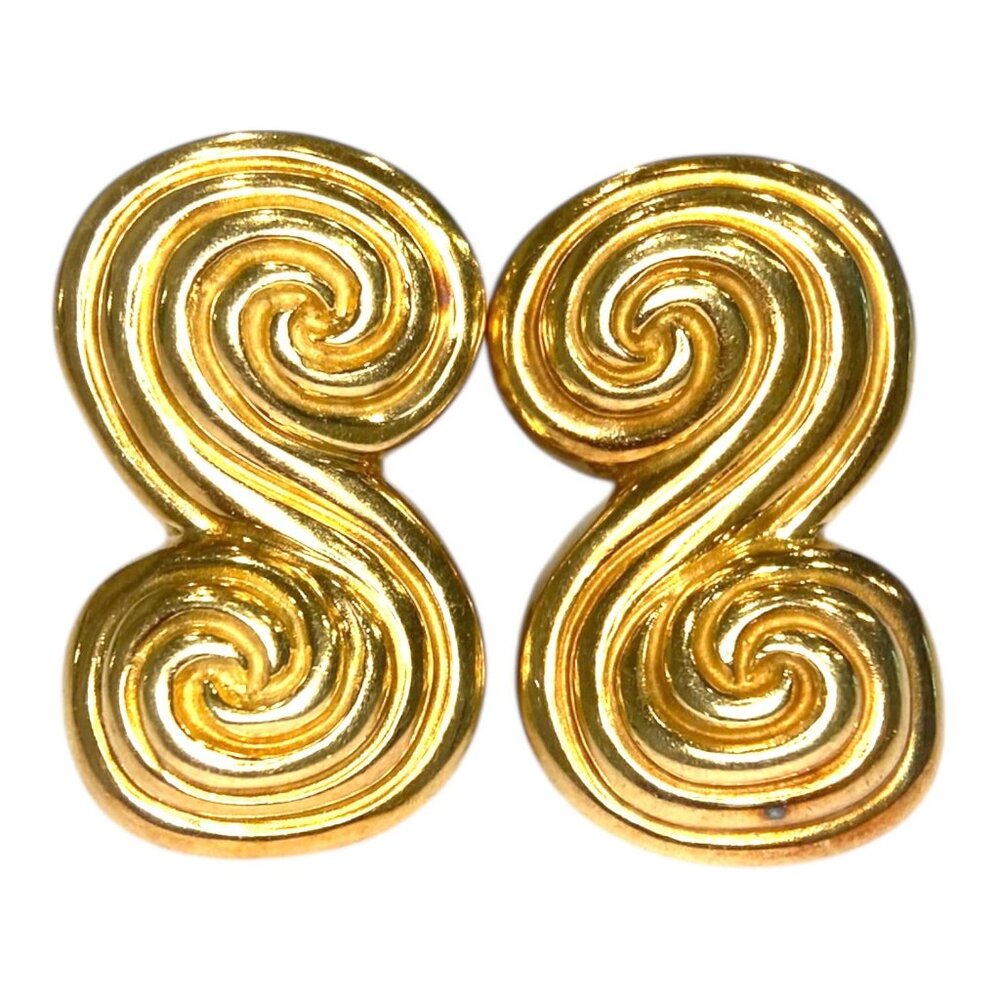 Vintage Tiffany & Co. Spiro 1993 Swirl Earrings
